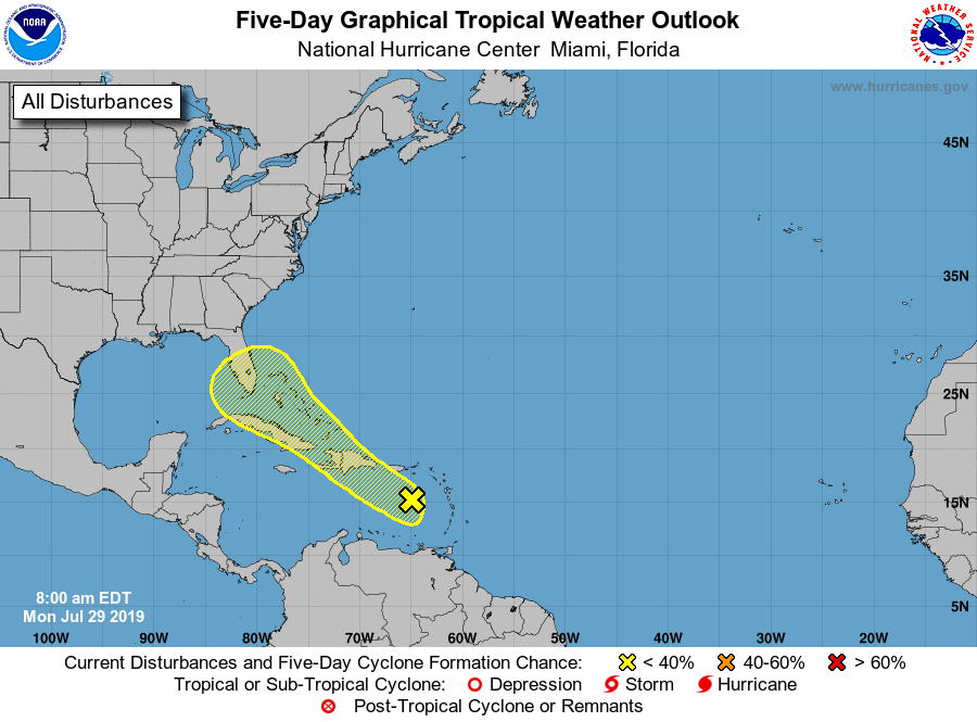 Tropical Disturbance in Caribbean Sea may affect Florida