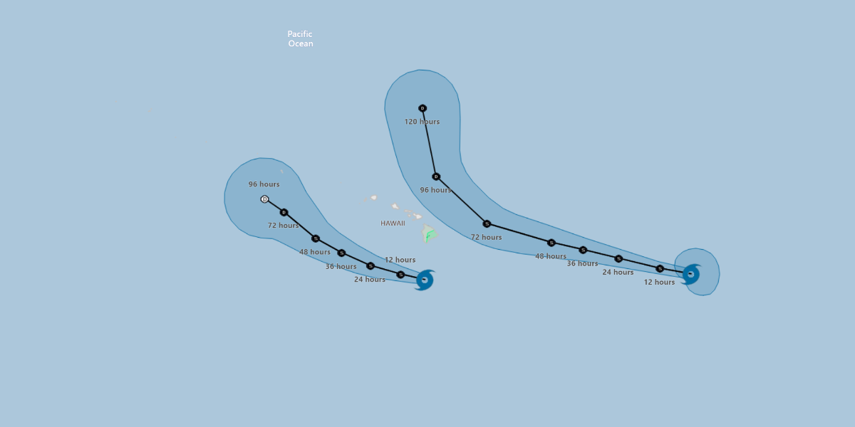 Tropical Storm Erick and then Flossie to Pass Hawaii