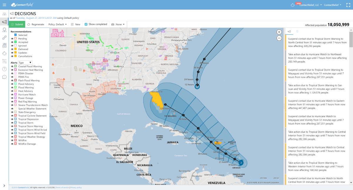 Hurricane Watches Issued for Tropical Storm Dorian