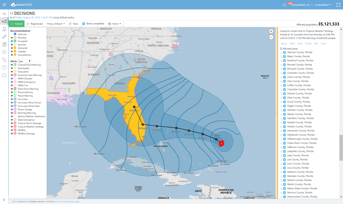 Hurricane Dorian Now a Category 3 Hurricane