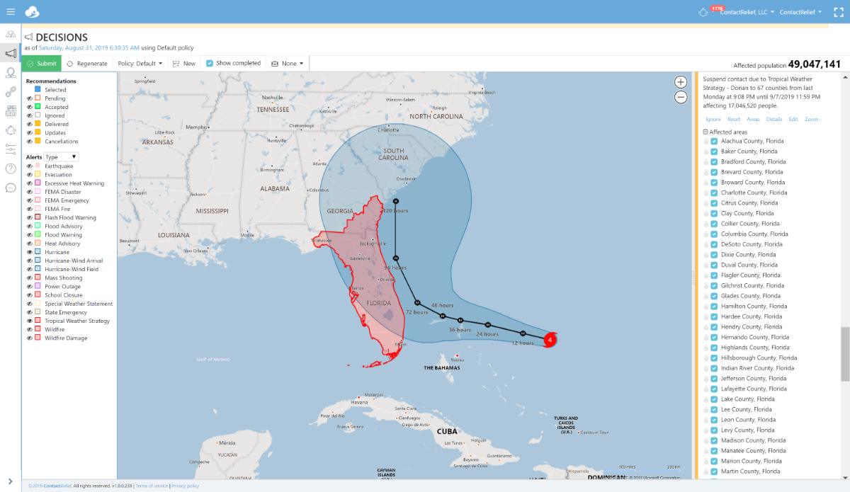 Category 4 Hurricane Dorian May Not Make Landfall in Florida