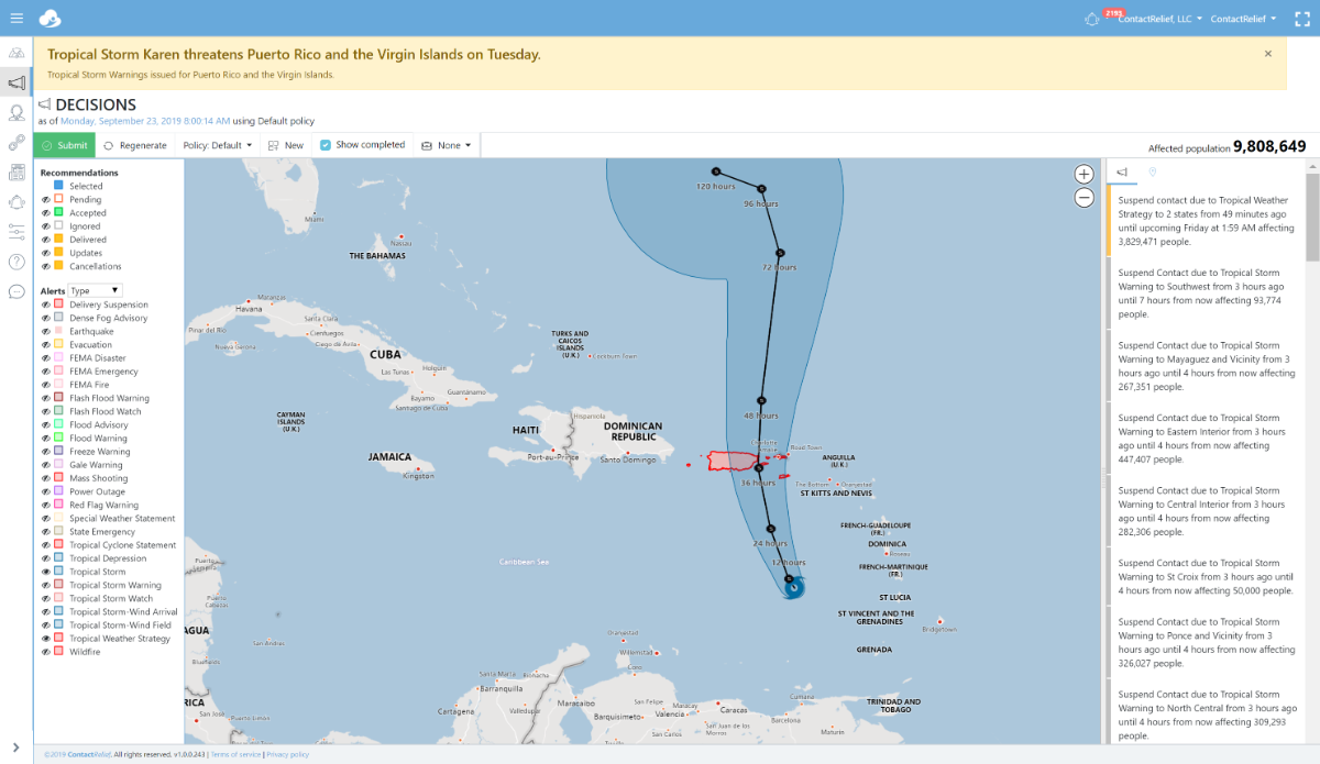 Tropical Storm Karen threatens Puerto Rico and the Virgin Islands