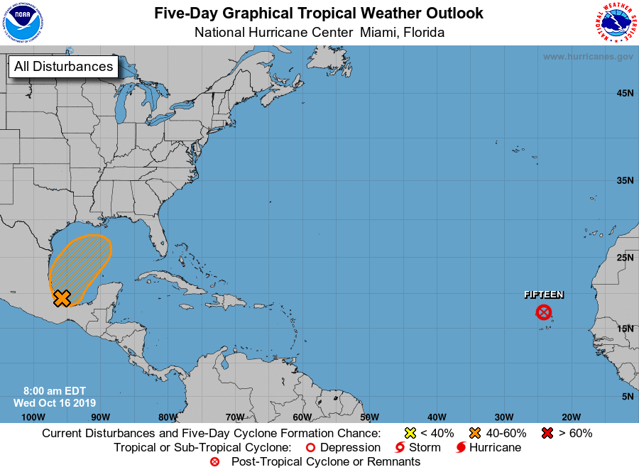 Watching Tropical Disturbance in the Gulf of Mexico