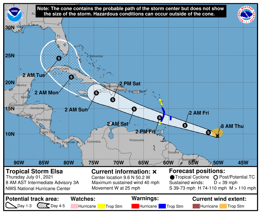 Tropical Storm Elsa Threatens South Florida