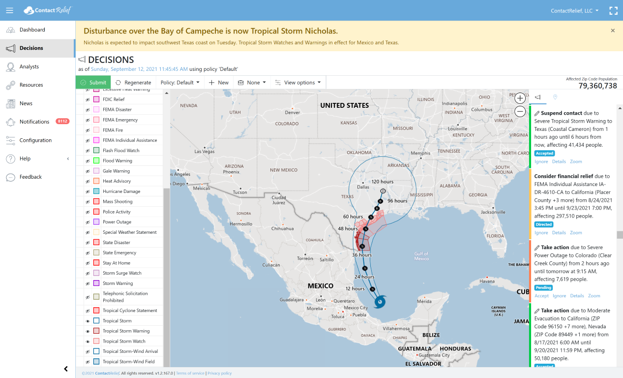 Tropical Storm Nicholas threatens Texas